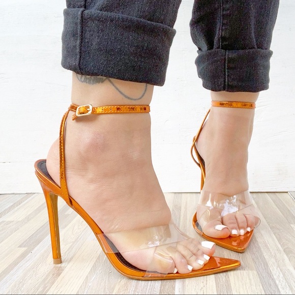Orange Transparent Perplex Heel - Picture 7 of 7